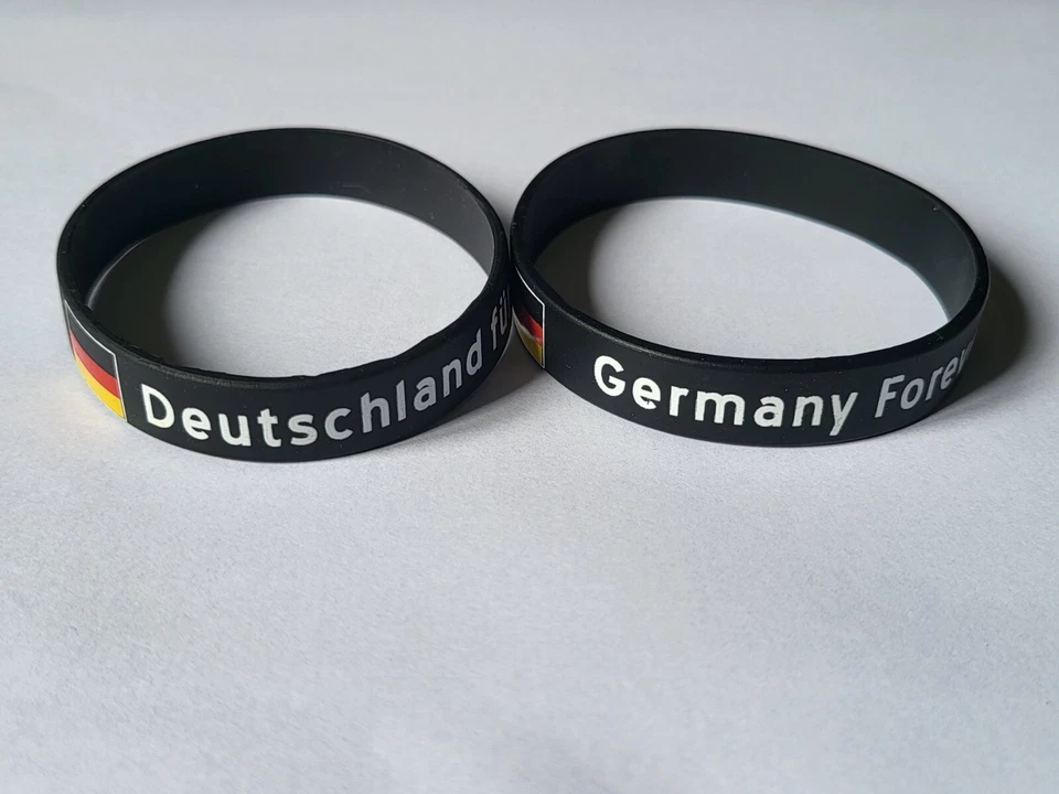 Two Germany Forever silicone wristbands, Deutschland fur immer - Image 1 of 1
