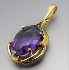 REIF-DESIGN - SCHICKER AMETHYST ANHÄNGER - 333 GOLD - Bild 1 von 5