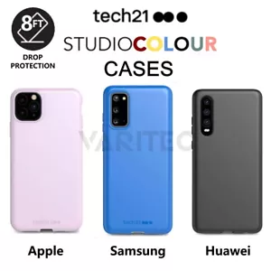 Tech21 Studio Colour Case Back Cover for Samsung Galaxy Apple iPhone and Huawei - Picture 1 of 31