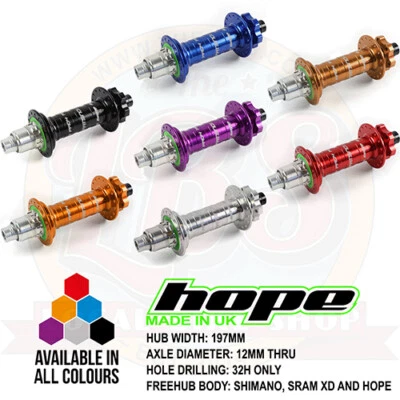 Buje trasero Hope Pro 4 Fatsno 32H - Todos los colores, opciones de ancho y eje - Nuevo Foto 1 de 4