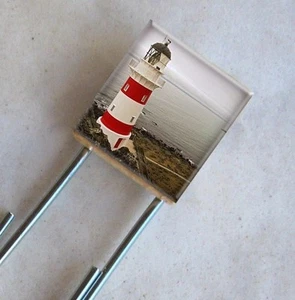 Lighthouse Bookmark Art Scrabble Charm Book Club Large Paper Clip Reading Fun - Bild 1 von 2
