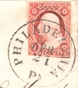 USA Classic 3c WASHINGTON Cover Philadelphia SUNDAY SCHOOL c1853 Amoskeag NH YH6 - Picture 1 of 14