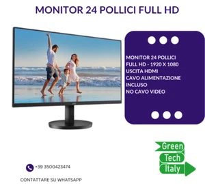 Generalüberholter LCD-Monitor 24 Zoll Full HD 1920 x 1080 HDMI FUNKTIONSFÄHIG SCHWARZ - Bild 1 von 7