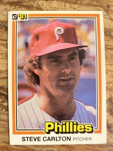 1981 DONRUSS STEVE CARLTON PHILADELPHIA PHILLIES CARD #33 - NM/MT