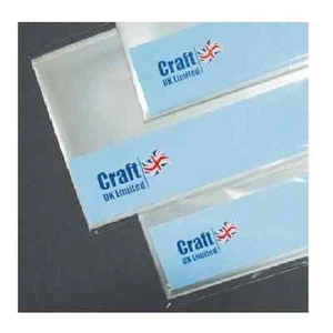 50 X Celofán Transparente Bolsas 12.7cm X 127mm en Blanco Saludos Tarjetas 338 - Imagen 1 de 1