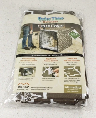 New MidWest QUIET TIME Crate Cover for Dogs CVR-36 Polyester 36L x 23W x 25H - Image 1 of 4