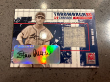 Stan Musial 2003 Donruss Elite Throwback Threads Autographs- GW Jersey #17/25