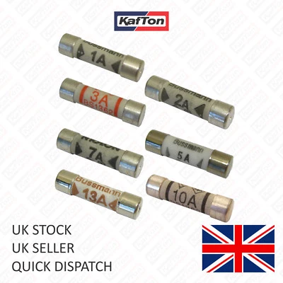 KAFTON DOMESTIC HOUSEHOLD MAINS PLUG CARTRIDGE FUSE BS1362 1A - 13A CHOOSE QTY