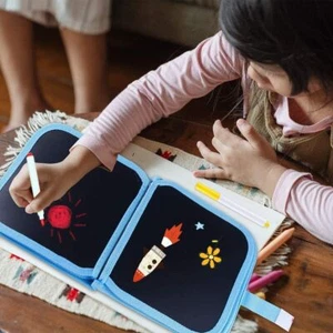 Kids Magic Drawing Painting Book Children DIY Coloring Board With Water Chalk - Picture 1 of 14