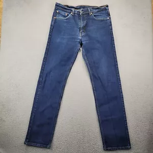 Jeans Levis 505 uomo 36X36 (34X34) blu denim lavaggio medio classico casual - Foto 1 di 11