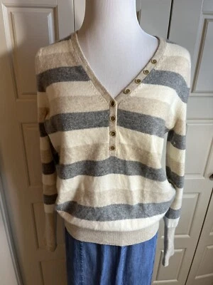 Sutton Cashmere striped V-neck Sz XL, EUC - Image 1 of 4