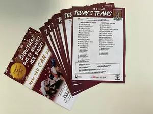 NORTHAMPTON TOWN TEAMSHEETS | 2021/2022 | ALLE SPIELE | AUS LISTE AUSWÄHLEN - Bild 1 von 1