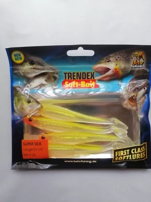 Kunstköder , Gummiköder / Super Silk 11 cm / 4 St. pro Packung /Farbe S/S7 - Bild 1 von 4