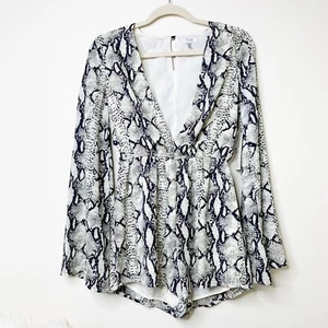 TOBI Andrea bell sleeve romper snake skin pattern size SP NWT - Picture 1 of 4