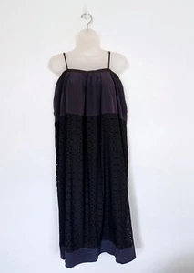 Vestido Madewell Corte Lazer Reino Unido 6 Patrón Geométrico Gran Tamaño Midi Negro Fiesta - Imagen 1 de 20