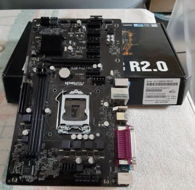 Asrock H81 PRO BTC R2 Motherboard formato ATX  socket Intel LGA 1150 da testare. - Imagen 1 de 4