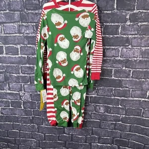 Just One You By Carters Size 6 Black Santa Pajama PJ 2-pc Pajama Sets - Picture 1 of 10