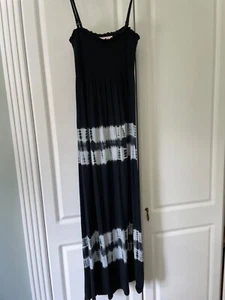 BUTTERFLY BY MATTHEW WILLIAMS MAXI DRESS BLACK/WHITE TIE DYE . SIZE 14 (ITEM 31) - Picture 1 of 7