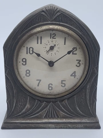 Antique 1920's BANKERS DEVELOPMENT CO. NYC Coin Bank & Mechanical Clock INGRAHAM Cover