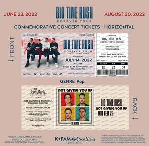 BIG TIME RUSH FOREVER TOUR (Landscape) - Custom Personalized Concert Tickets - Picture 1 of 5