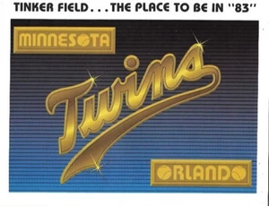 Minnesota Twins 1983 vs Houston Astros programa de entrenamiento de primavera cuadro de mando ex-Mt+ - Imagen 1 de 1