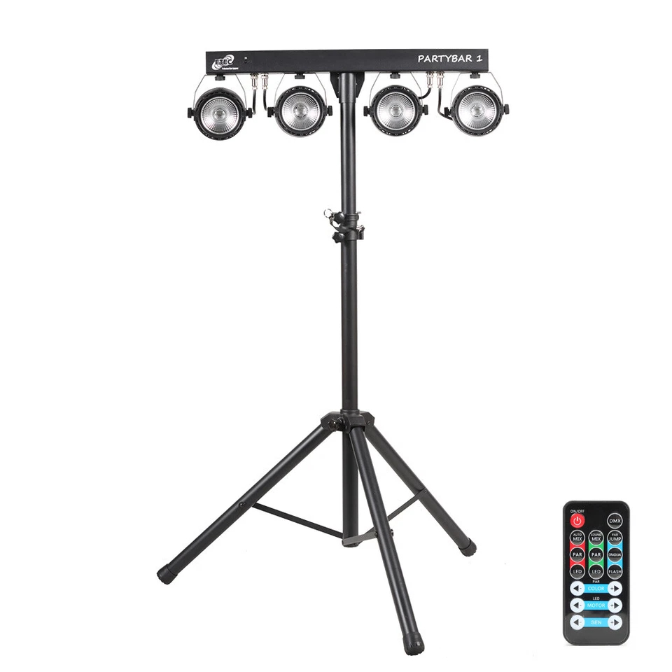 ETec LED Partybar 1 mit Tripod und Fernbedienung - Schwarz (E7000100)