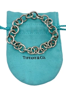 "Brazalete de rollo con cierre circular de plata esterlina Tiffany & Co. 7" - Imagen 1 de 6