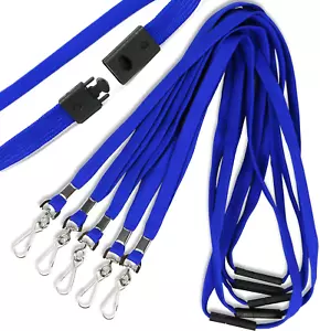 Safety Breakaway Lanyard with J-Hook Flat Lanyards for ID Badges Cruise Lanyard - Picture 1 of 12