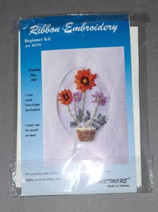 Ribbon Embroidery Card Kit - Picture 1 of 4