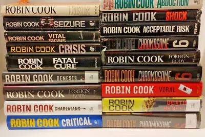 Lot of 5 Robin Cook Thriller Hardcover Books RANDOM MIX Viral CRITICAL Crisis - Image 1 of 4