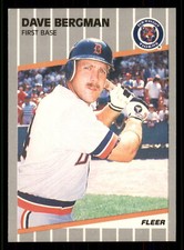 1989 Fleer Dave Bergman #129  Detroit Tigers