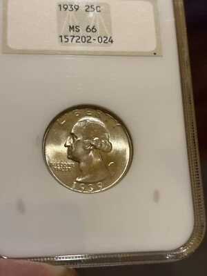 1939 25c Ngc MS 66 Old Fatty Holder Great Condition 4.0 - Image 1 of 2