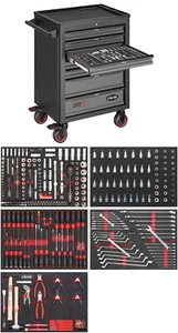 VIGOR V4560 Werkstattwagen Series L mit 7 Schubladen + 344 Werkzeuge - Bild 1 von 7