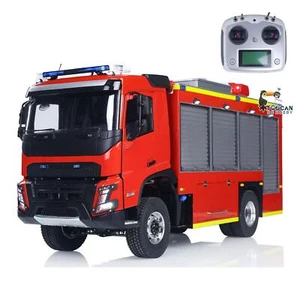 AWD 1/14 RC Sprinkler Fire Truck VO FMX 2Speed Metal Gerabox Water Spraying Car - Picture 1 of 12