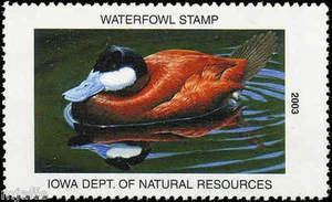 SELLO DE PATO RUDDY PATO DE IOWA #32 2003 por Neal Anderson - Imagen 1 de 1