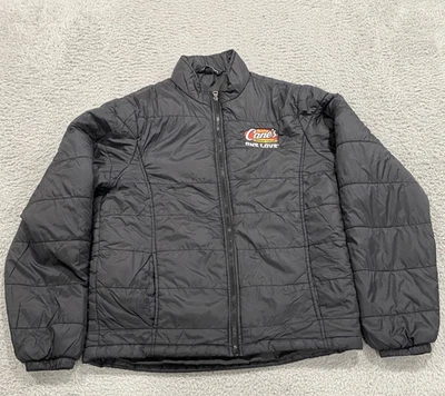 Raising Cane's Puffer Jacket Womens Medium Quilted Zip Embroidered Port - Image 1 of 4