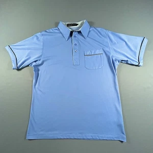 Farah Men’s Polo Shirt Medium Blue Retro Mod Casual Y2K Smart Short Sleeve Golf - Picture 1 of 12