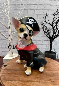 New Martha Stewart Halloween Pirate Chihuahua Dog Figurine 11.5” Dog Statue Cute - Picture 1 of 10