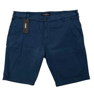 Mavi Jacob Chino Shorts Mens Size 38 Flat Front Stretch Blue NWT - Picture 1 of 6