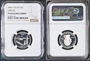 2005-S 25C Silver Oregon State Quarter PF 69 UCAM NGC - Picture 1 of 1