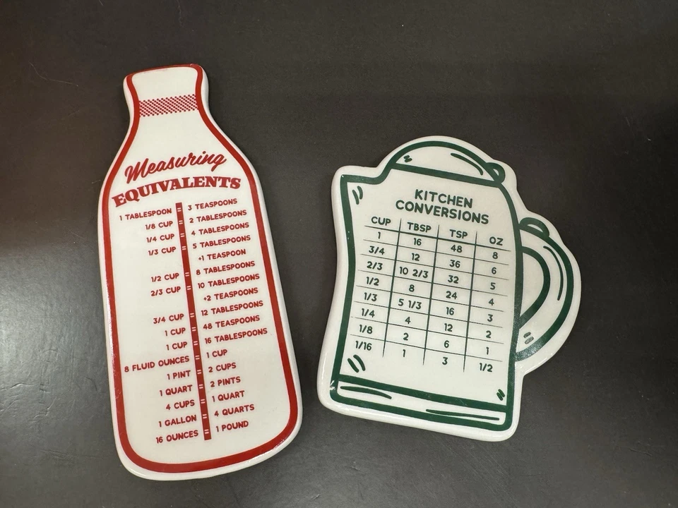 (2) Imanes de nevera de cerámica para medir conversiones de cocina Target Bullseye Foto 1 de 1