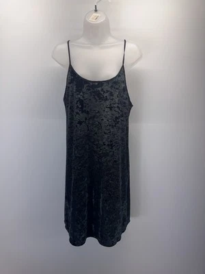 Victoria's Secret M/L Verde Elastizado Terciopelo Aplastado Camisón Vestido Sin Mangas Salón Foto 1 de 4