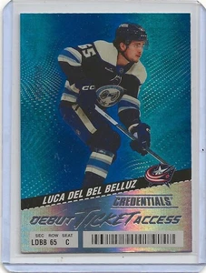 2024-25 UPPER DECK CREDENTIALS #132 LUCA DEL BEL BELLUZ BLUE DEBUT TICKET ACCESS - Bild 1 von 1