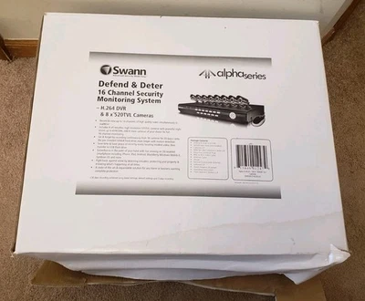 Sistema de seguridad Swann Alpha Series D14 8 canales DVR día noche 8 cámaras 500 GB HDD Foto 1 de 4