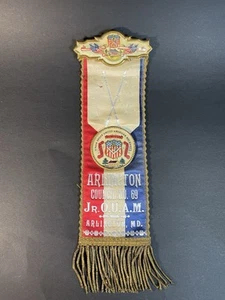 Antique Jr O.U.A.M Order United American Mechanics Ribbon #69 Arlington MD 9” - Bild 1 von 16