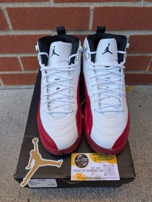 Air Jordan 12 Retro Cherry GS 153265-116 Size 7Y - Image 1 of 4