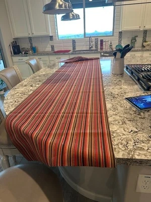 Earth Tone Sunbrella Fabric- Panel Remnant-Dorsett Cherry-Great for Pillows - Image 1 of 2