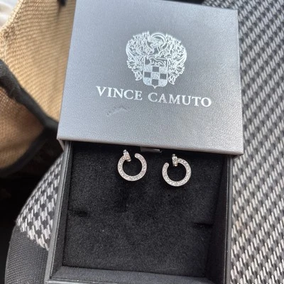 NIB Vince Camuto Silver Ayla Earrings Brand New Beautiful Jewelry - Image 1 of 4