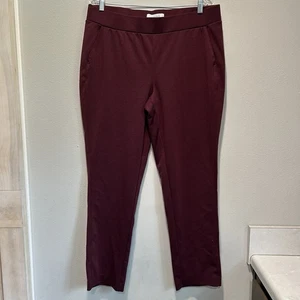 Company Womens Pull On Pants XL Cordovan Pockets Stretch Comfort Elastic Waist - Picture 1 of 10