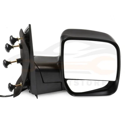 1x Espejo retrovisor lateral derecho negro plegable manual para Ford E-150 E-250 2003-2013 Foto 1 de 4